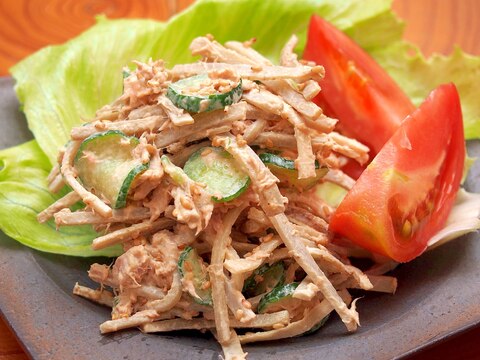 簡単!ごぼうときゅうりのツナマヨ和え